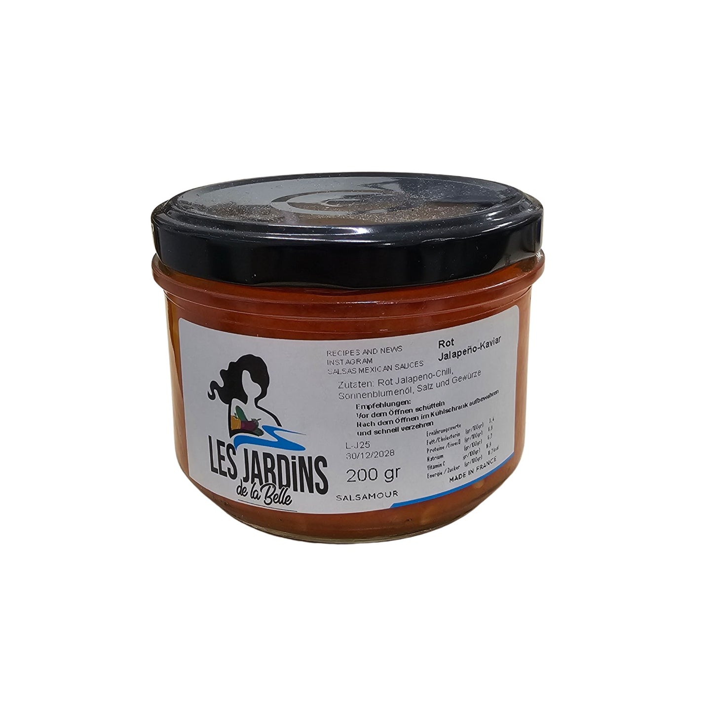 ROTE SCHARFE JALAPEÑO KAVIAR SOßE 200g