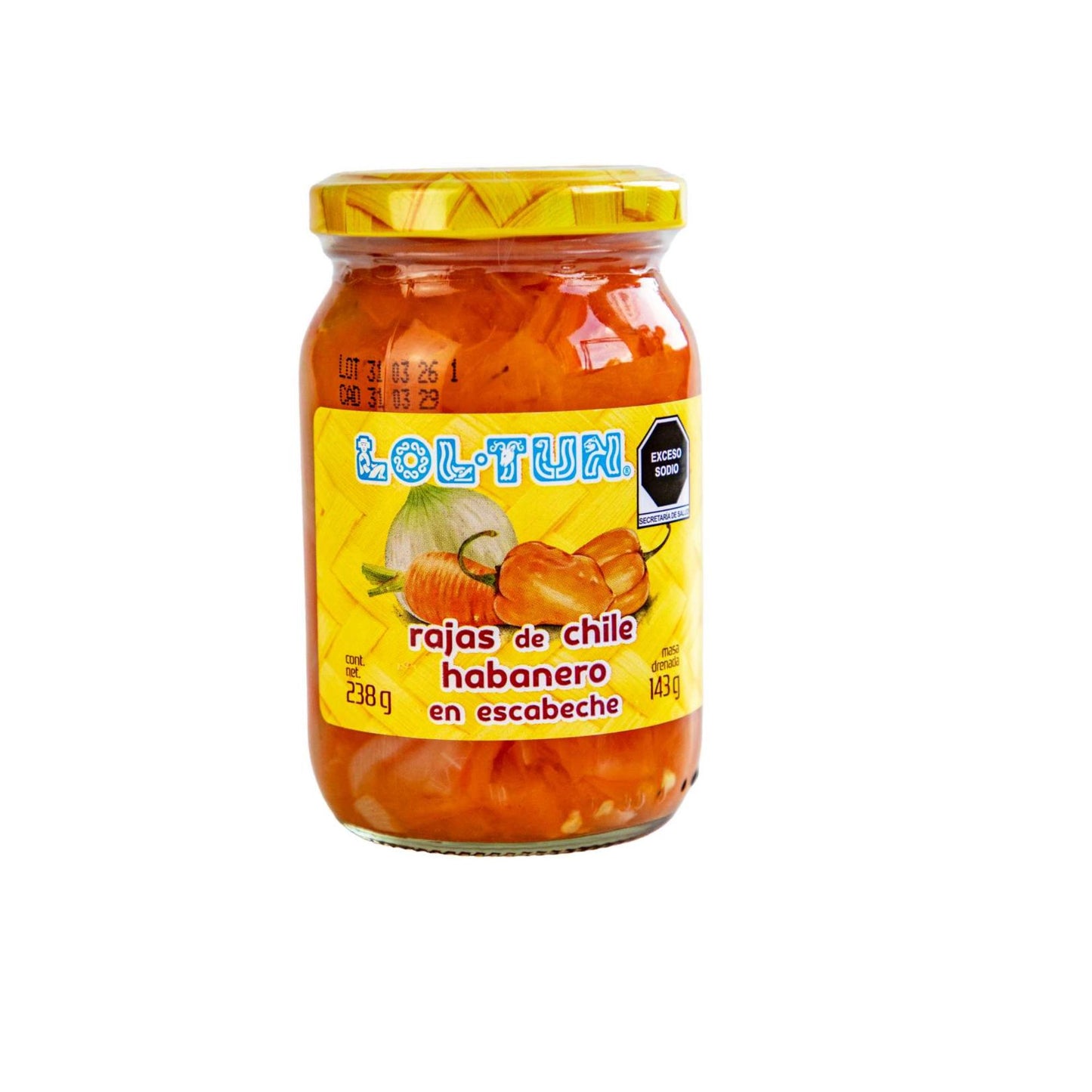 Pickled Sliced Habanero Peppers from El Yucateco 225g (very hot)