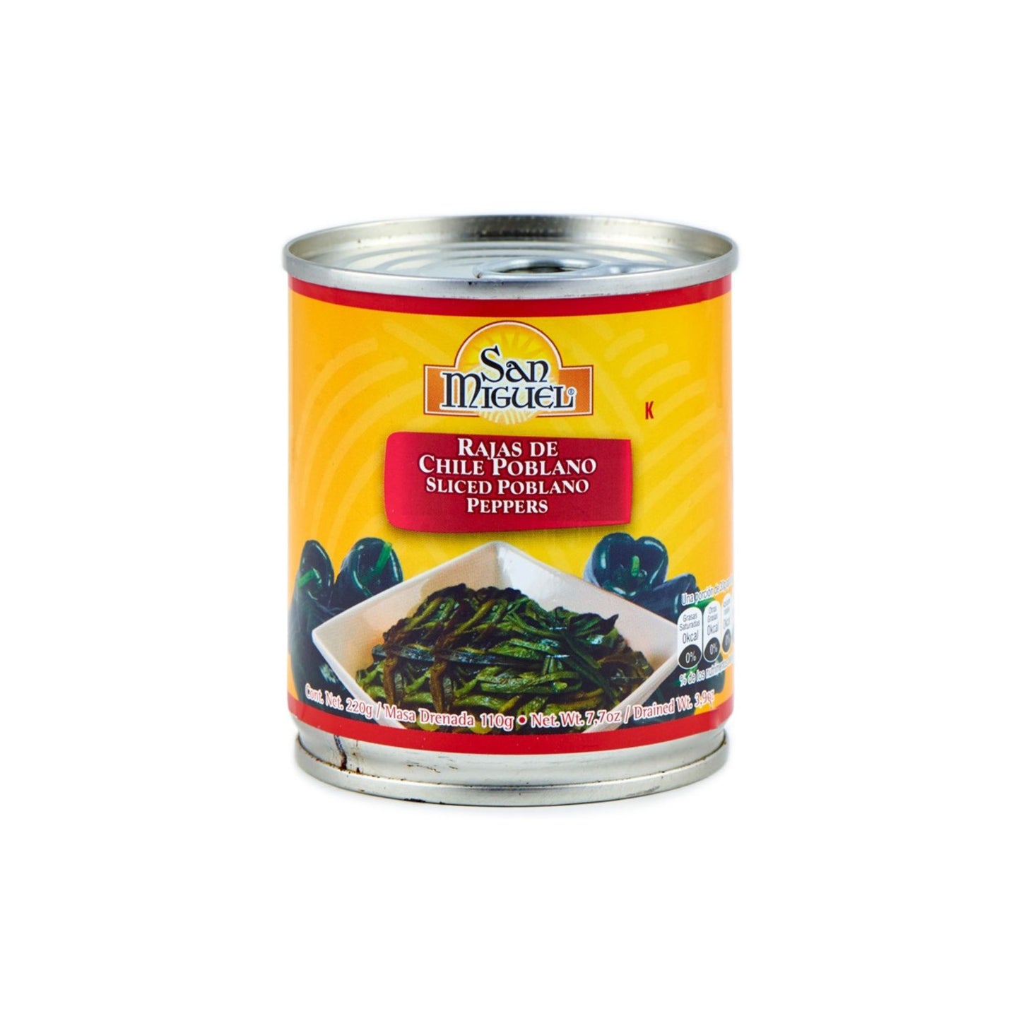 Chile Poblano en tiritas de San Miguel 220g