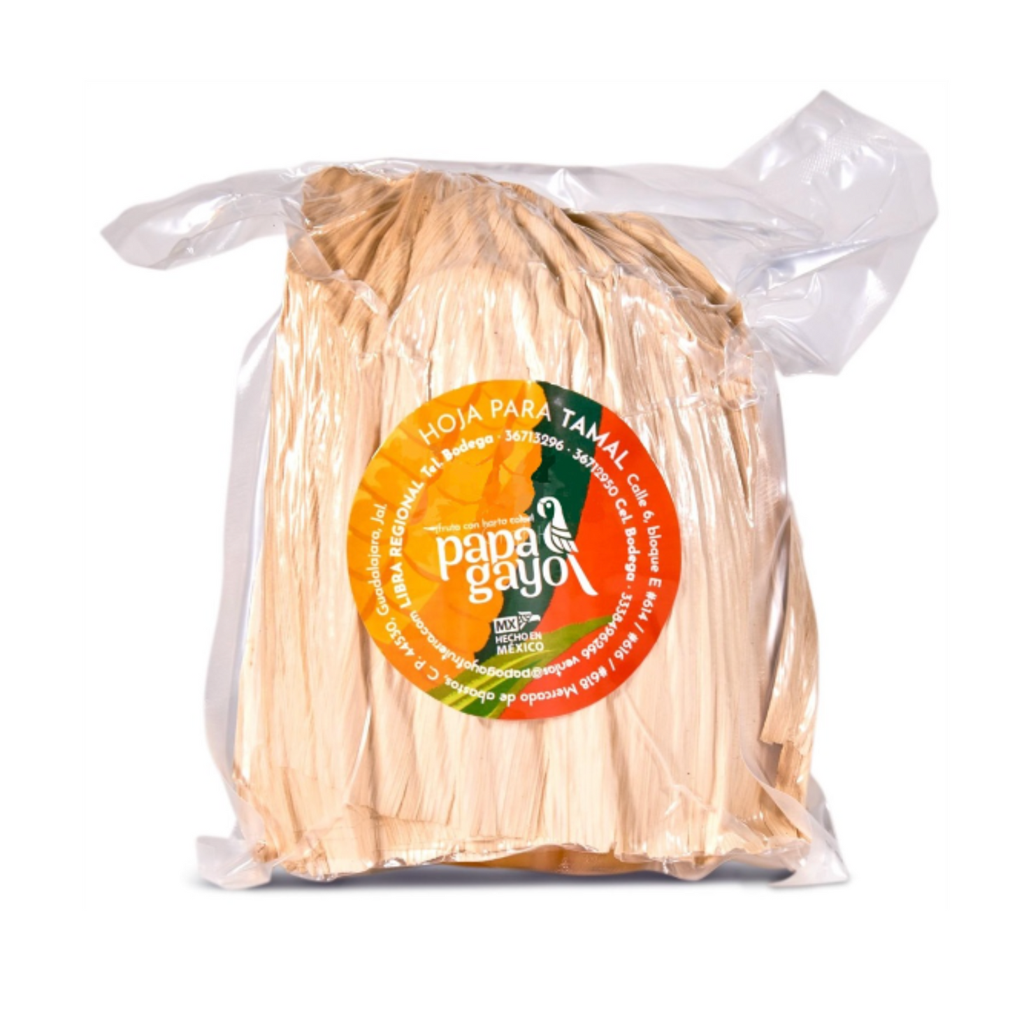 Tamal de hojas de maíz Papagayo 16x20 cm 240 g