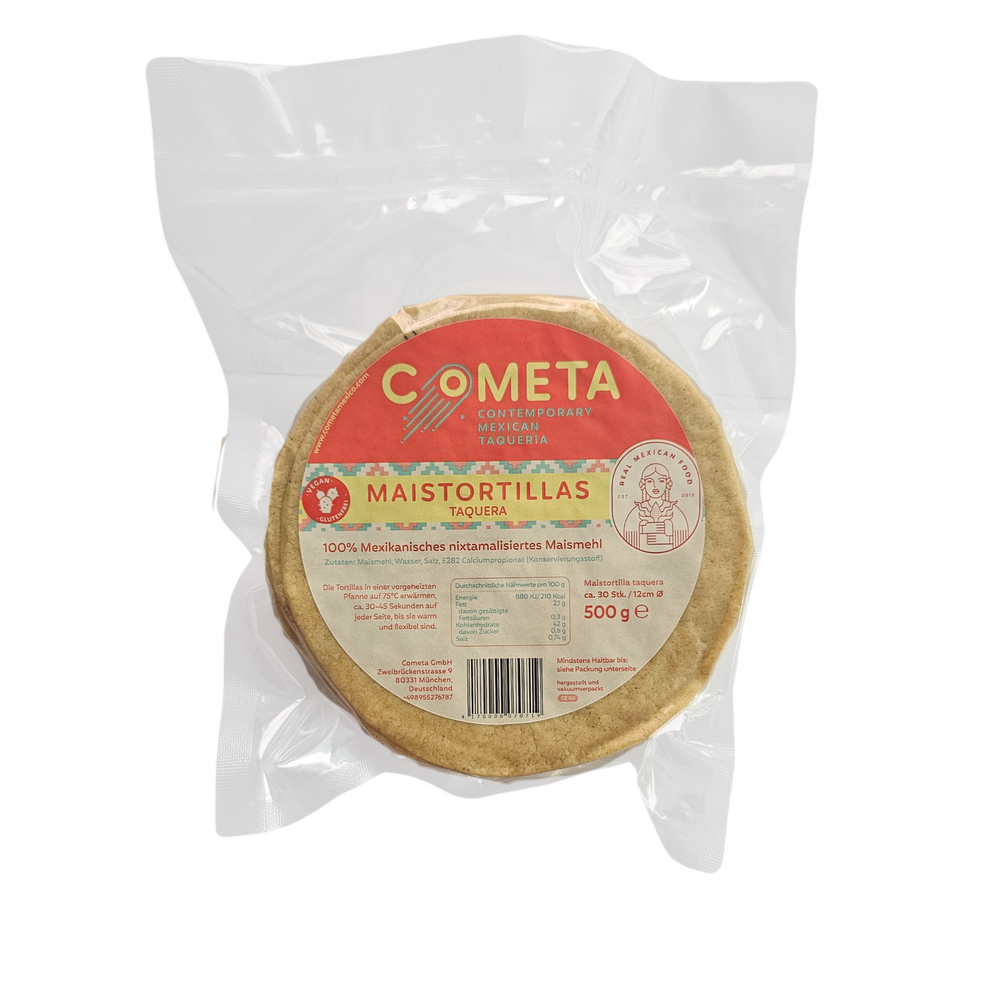 Tortillas corn Cometa Taquera 12cm 30 pieces