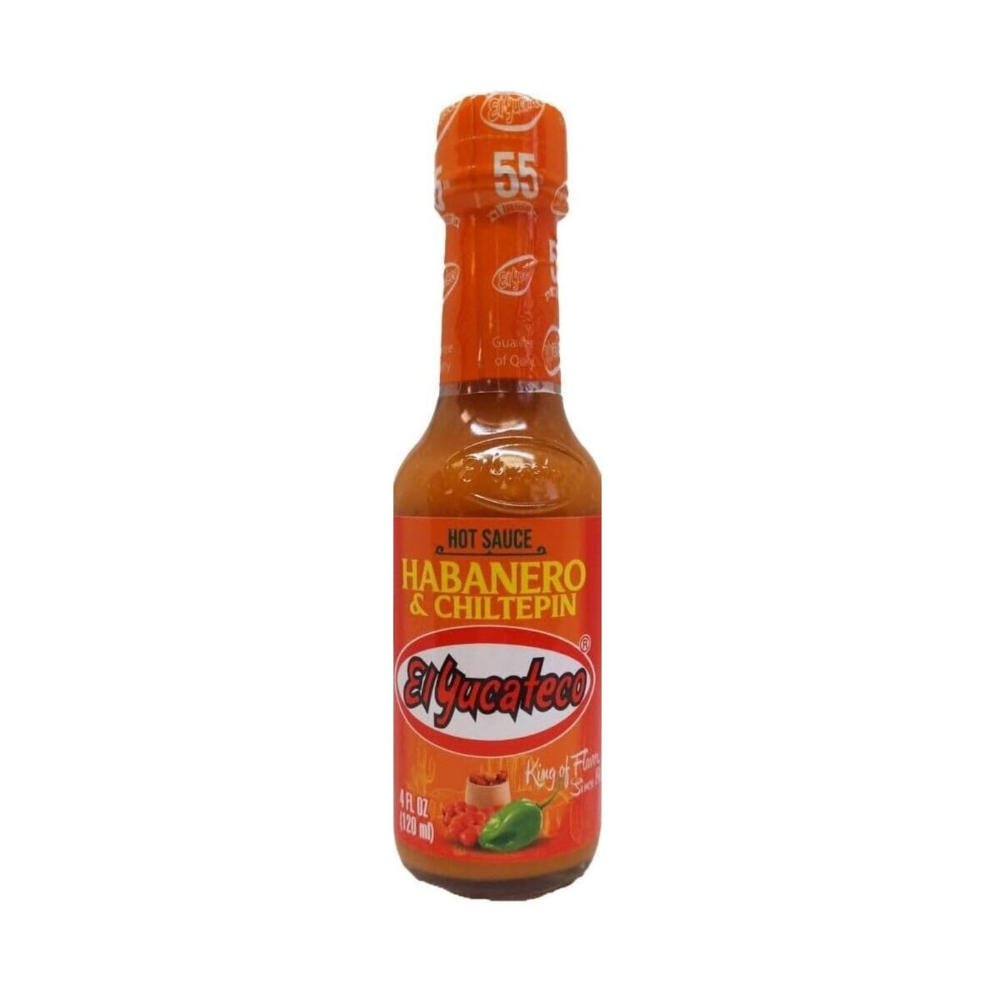 Salsa de Habanero con Chiltepín El Yucateco 120 ml