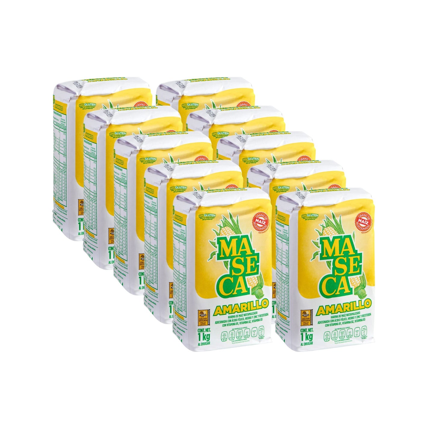 GELBES MAISMEHL VON MASECA 1kg (10 Packungen à 1kg)