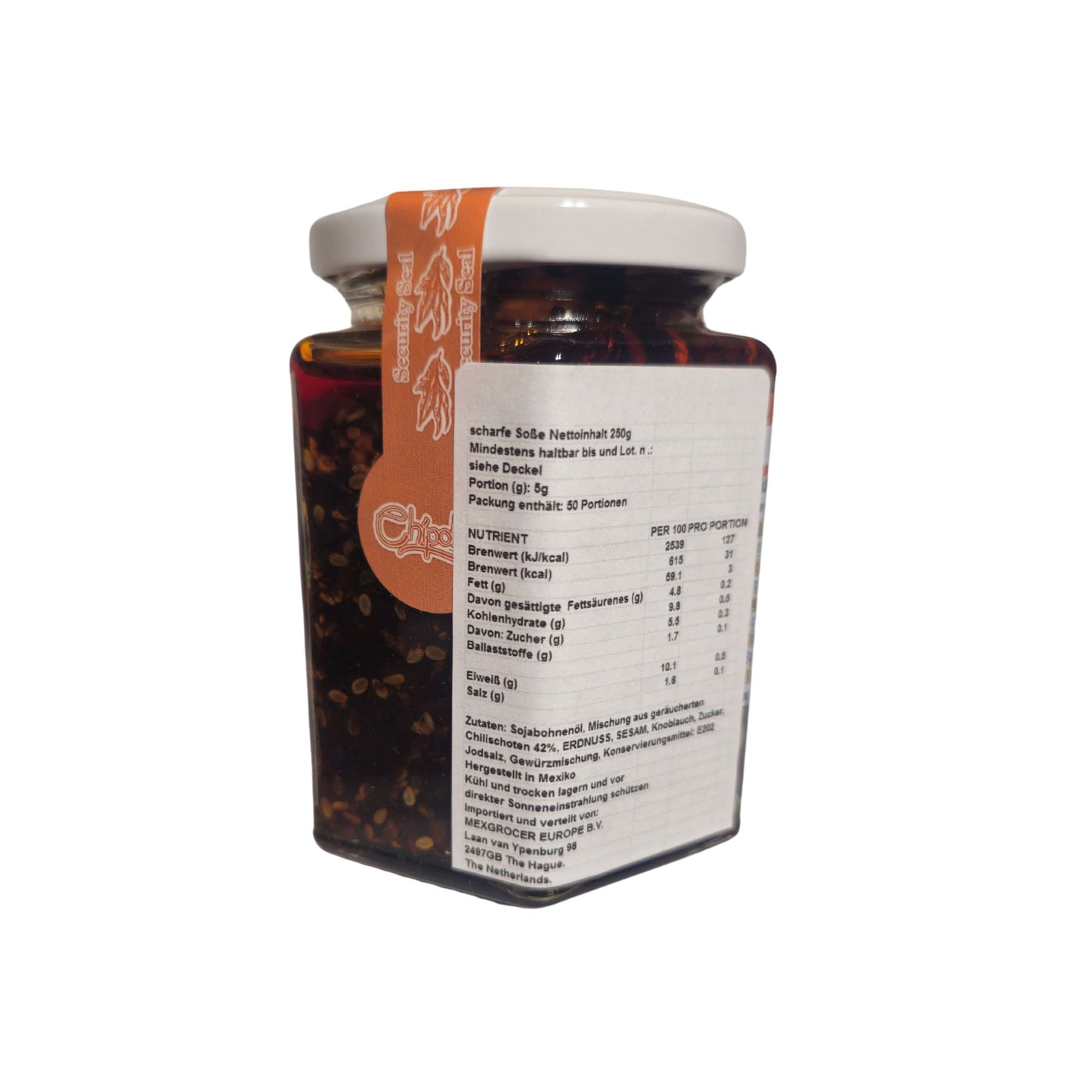 Macha Soße mit Erdnuss Chipoktli 250g.