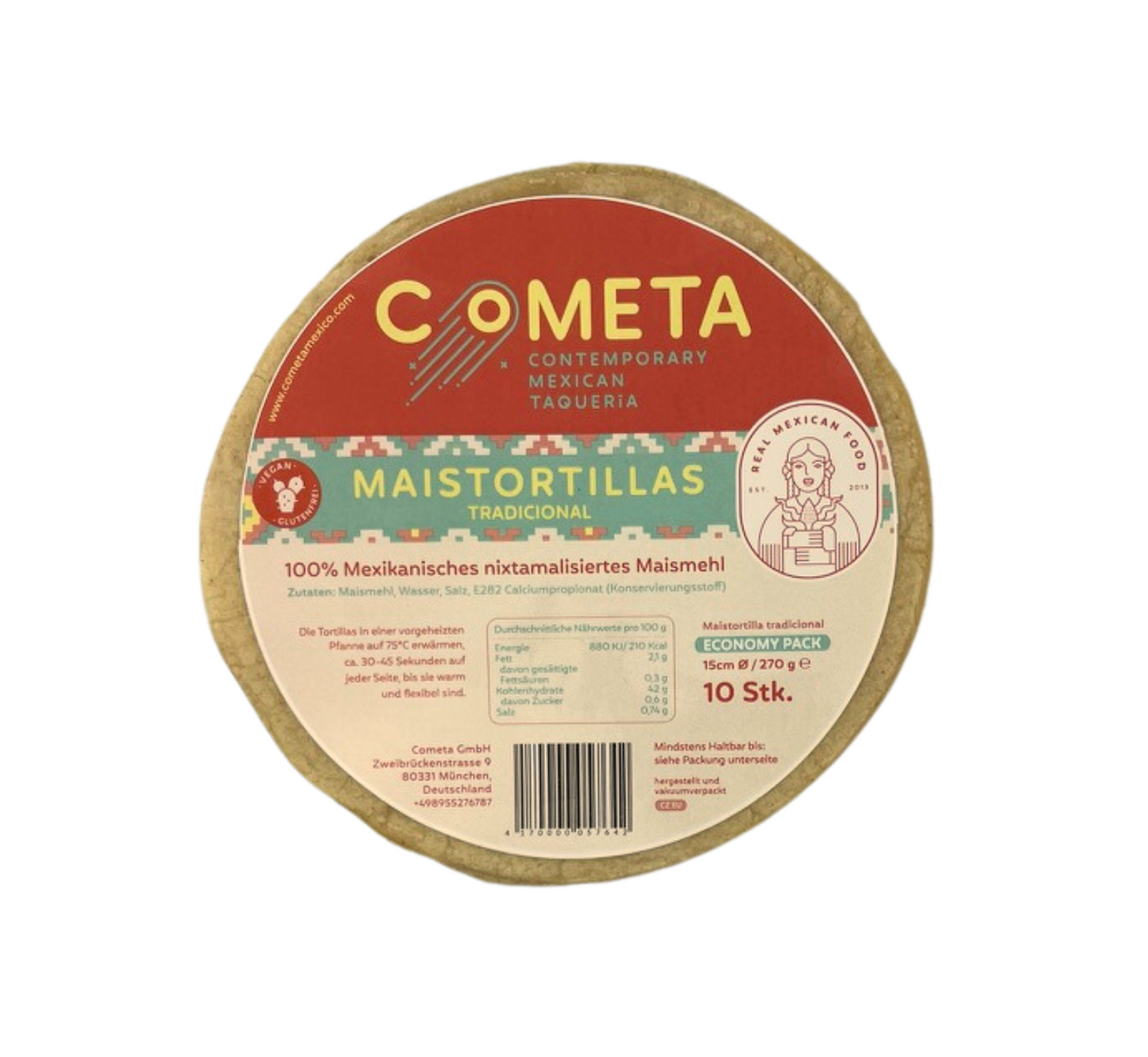 Tortilla de maiz cometa