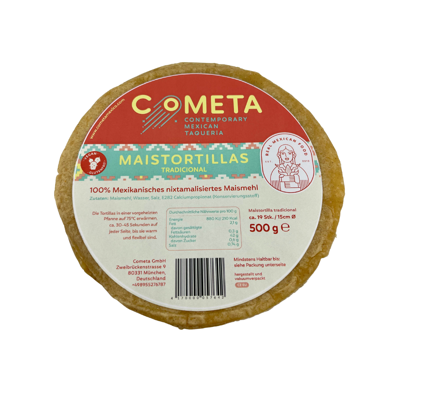 Tortilla de maiz Cometa