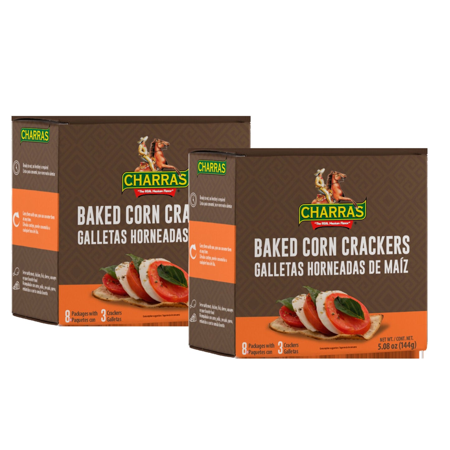 Tostadas de maíz de Charras 144g (paquete de 2)