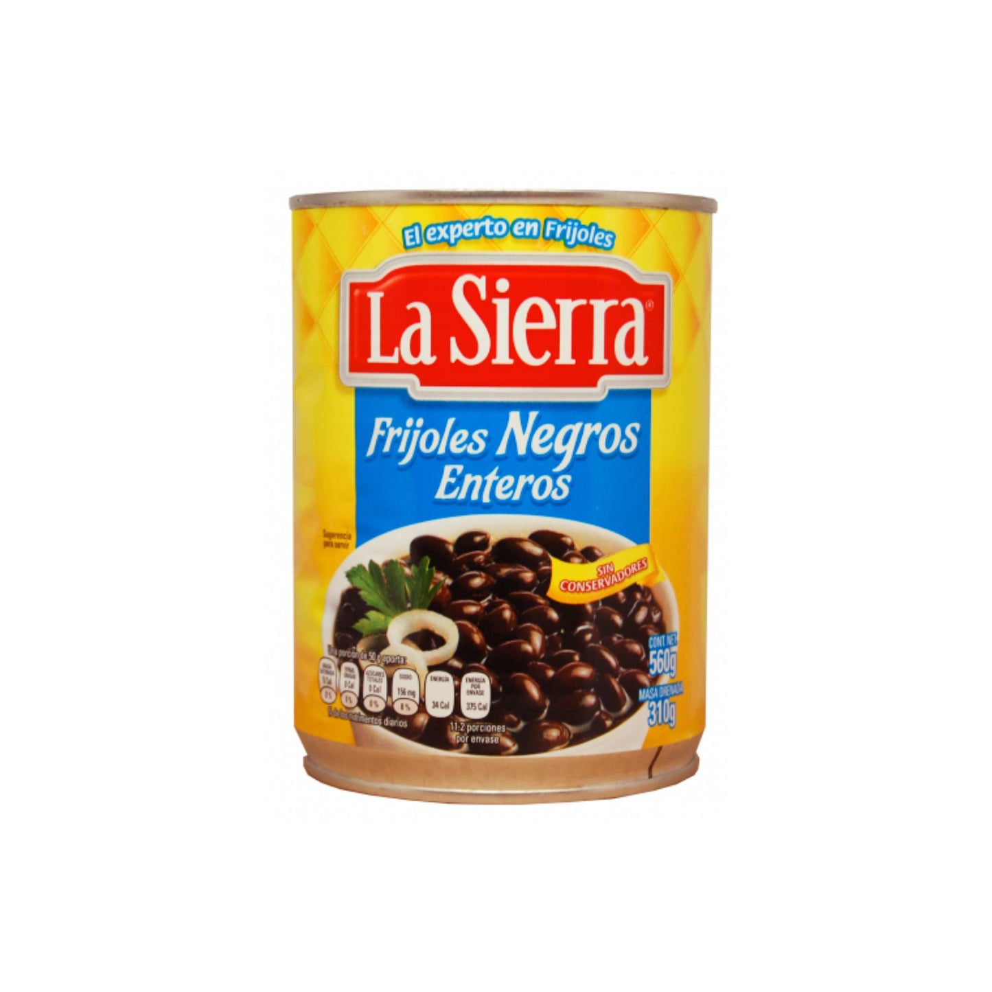 FRIJOLES NEGROS ENTEROS DE LA SIERRA 560g