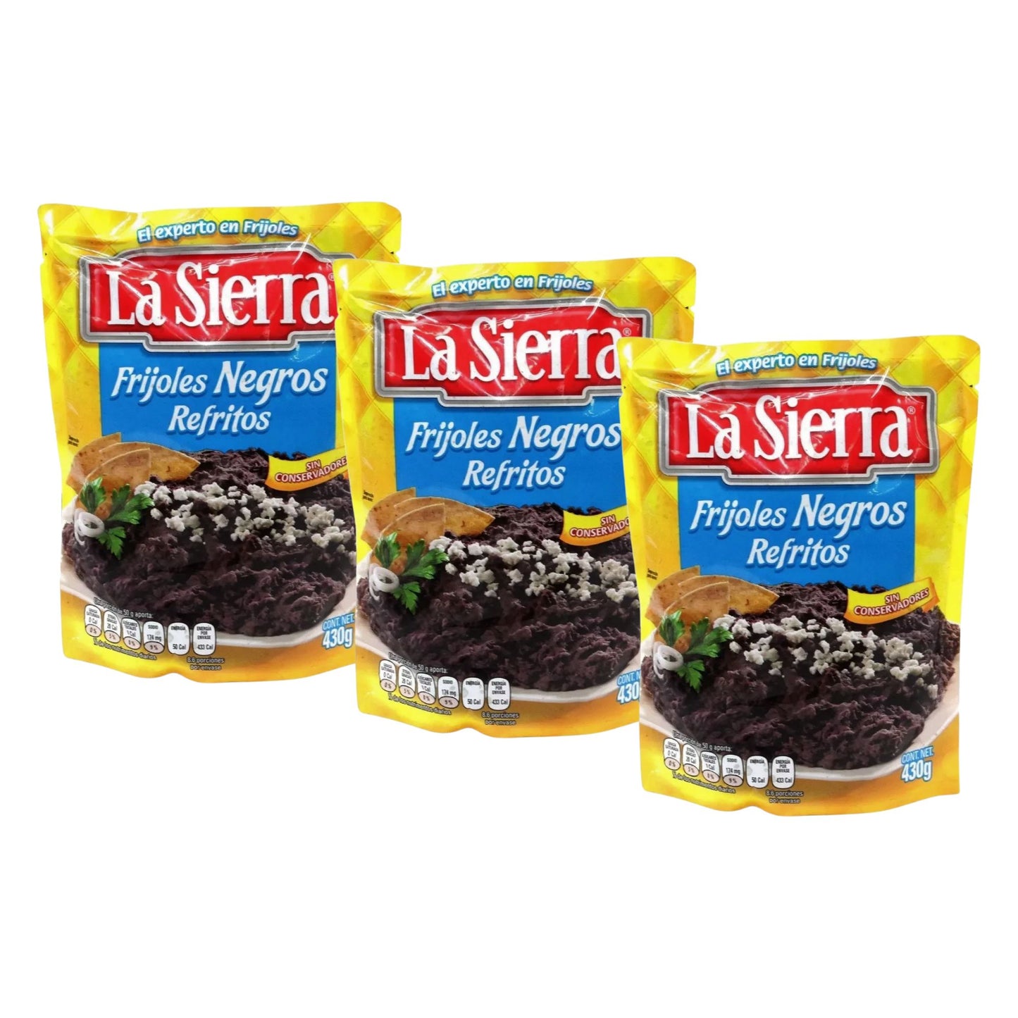 Puré de frijoles negros de la sierra 430g (Pack 3)