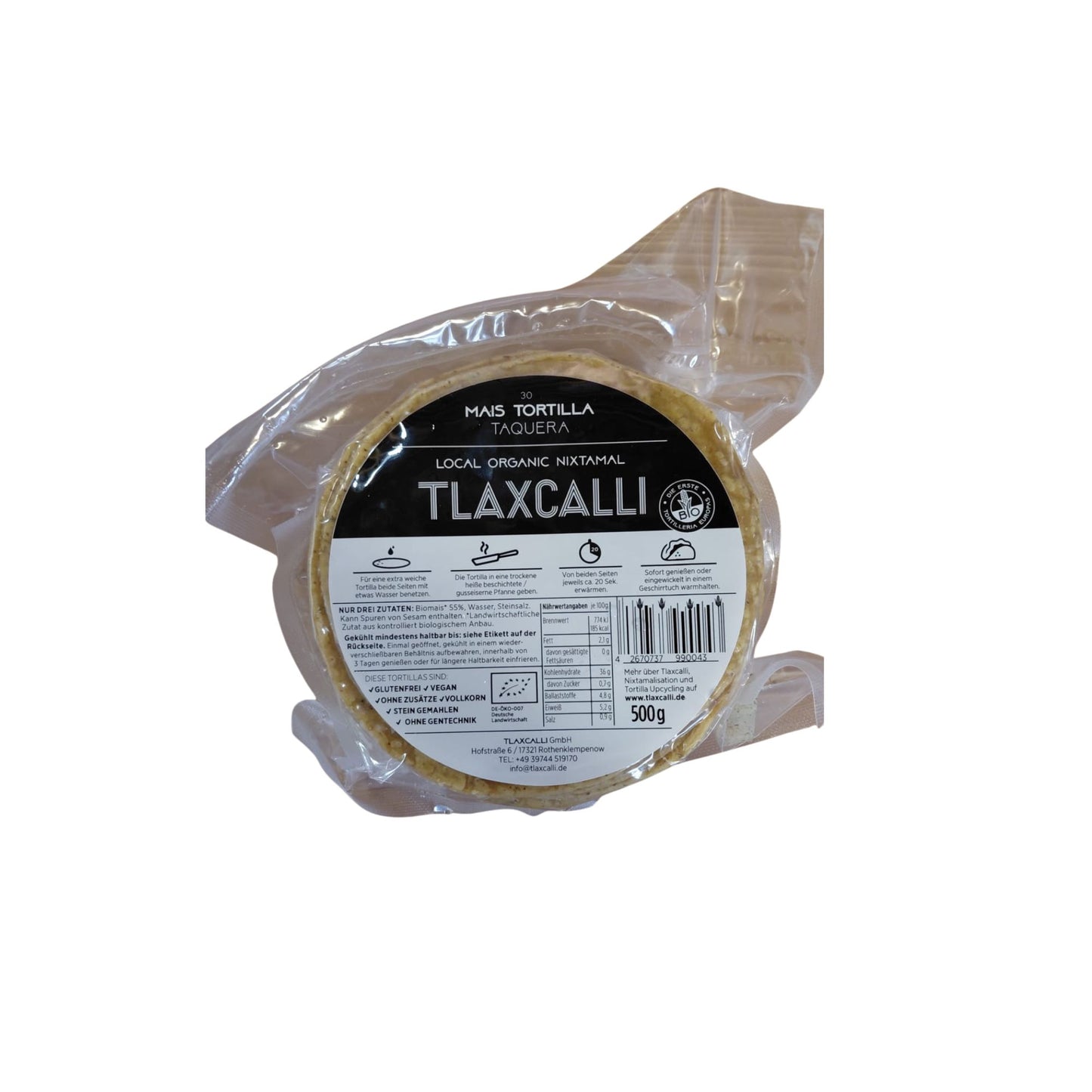 frische Bio Tortillas aus organic Maismehl 30 Stück 11cm Taquera 500g (Hinweise bitte lesen)