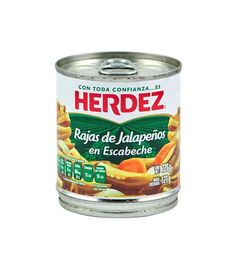 JALAPEÑOS RAJAS HERDEZ 220gr