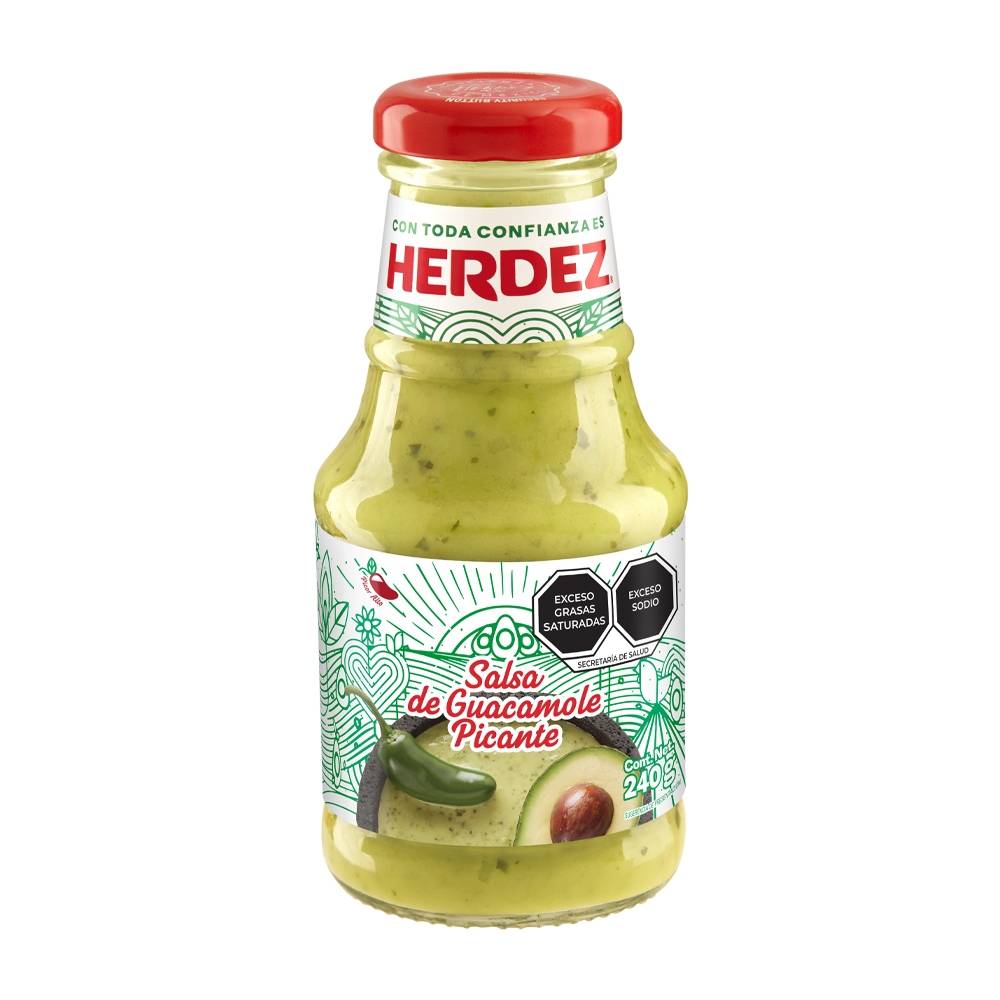 SALSA GUACAMOLE PICANTE HERDEZ 240gr