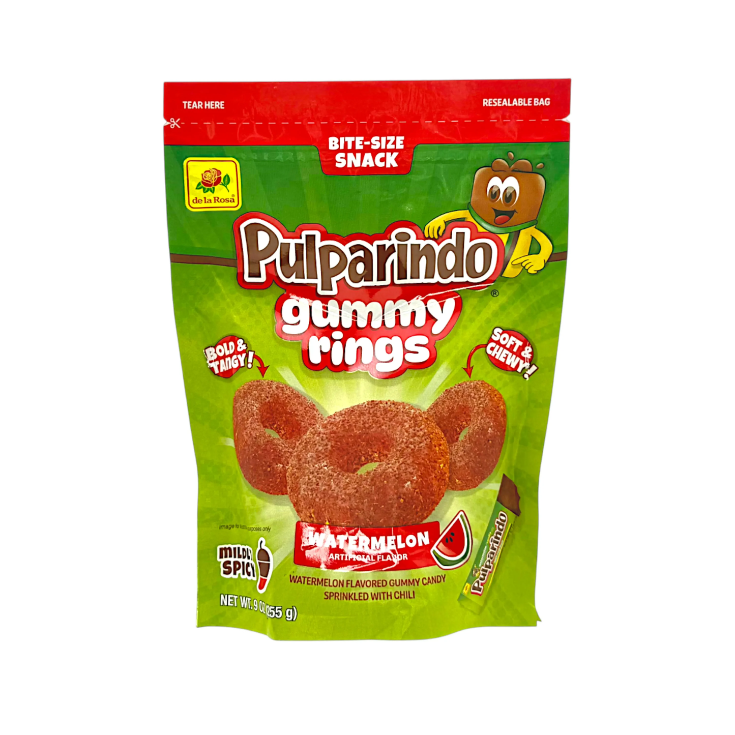 Gomitas Pulparindo Gummy Rings Wassermelone 255g
