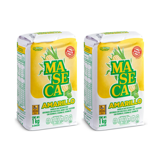 HARINA DE MAÍZ AMARILLO DE MASECA 1kg (Pack 2)