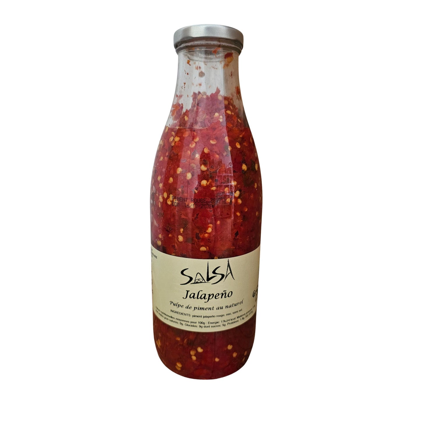 Rote Jalapeño Pulpe aus 100% Frucht (Ein-Zutaten-Produkt ohne jegliche Zusätze) 990g