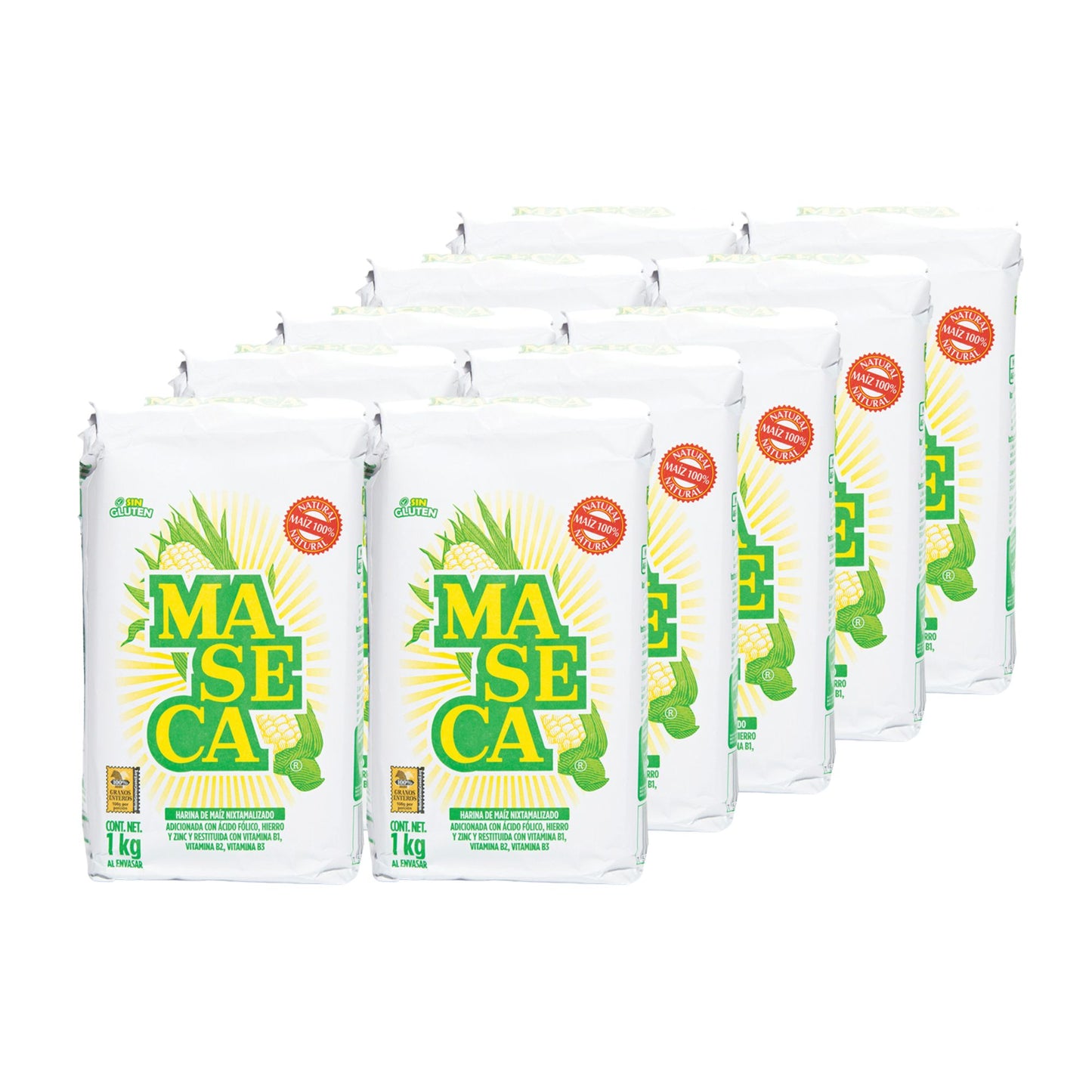 MAISMEHL FÜR TORTILLAS VON MASECA 1kg (10 Packungen à kg)