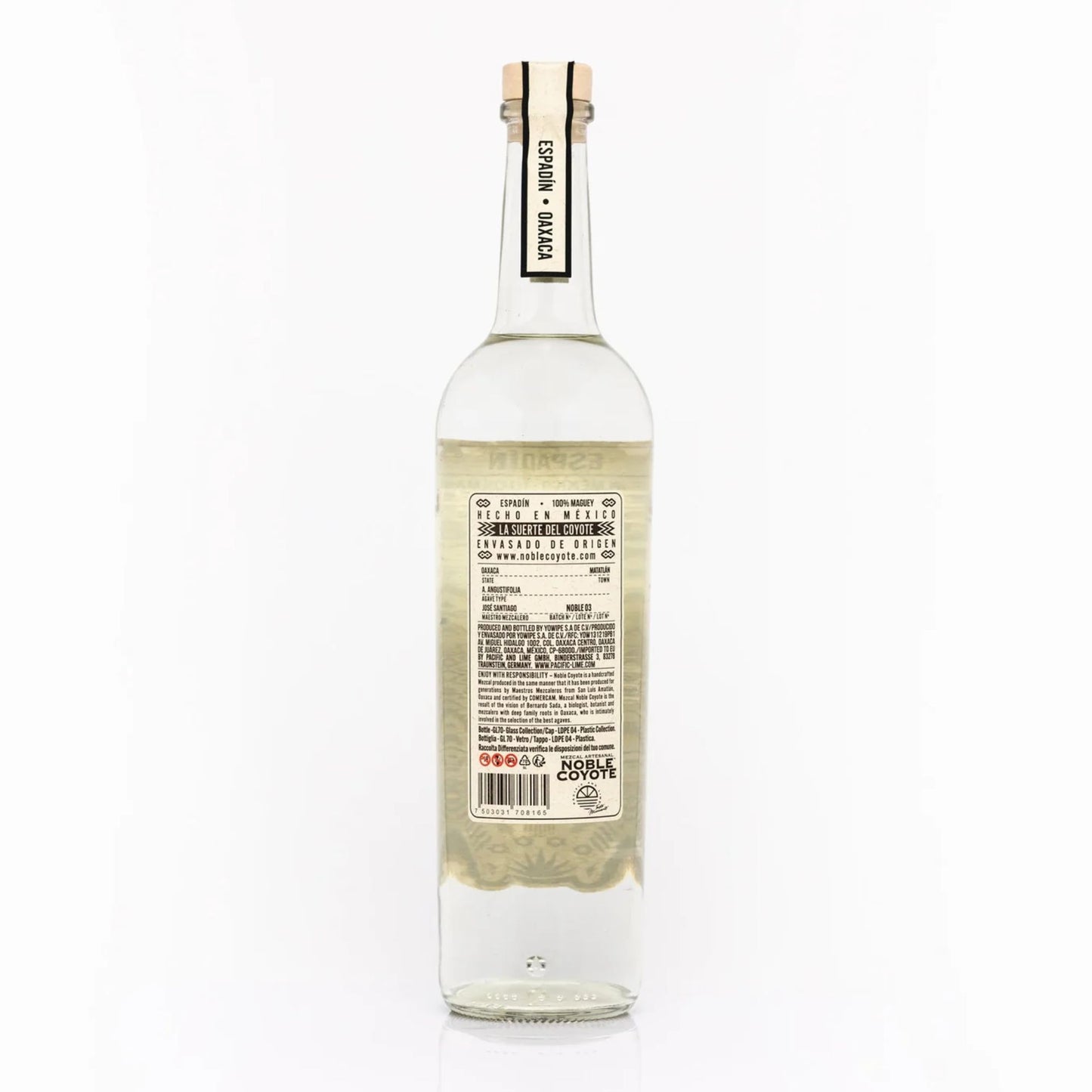 Noble Coyote Mezcal Artesanal 43% vol. 70cl Espadin