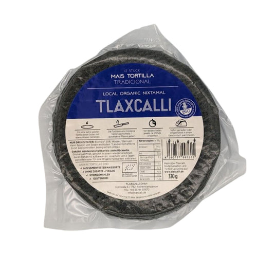 frische Bio Tortillas aus organic blauem Maismehl 12 Stück 330g (Hinweise bitte lesen)