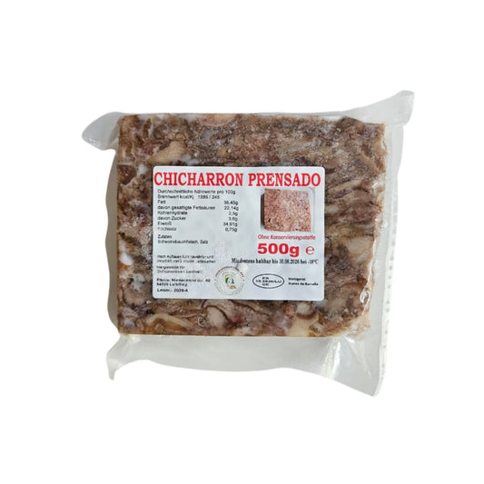 Chicharrón Prensado (gepresste Schweinekruste) 500g (Hinweise bitte lesen)