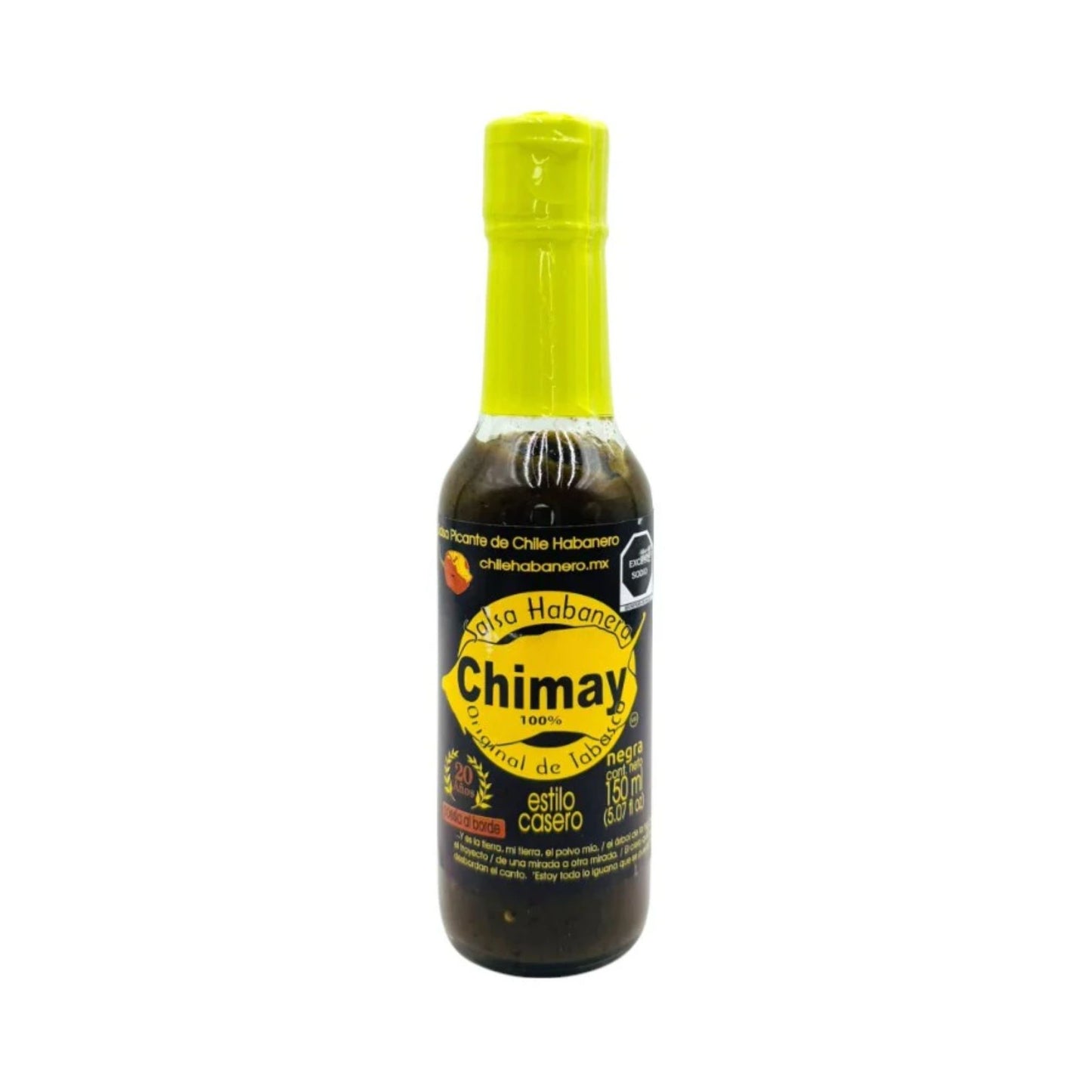 SCHWARZE HABANERO SOßE VON CHIMAY 150ml