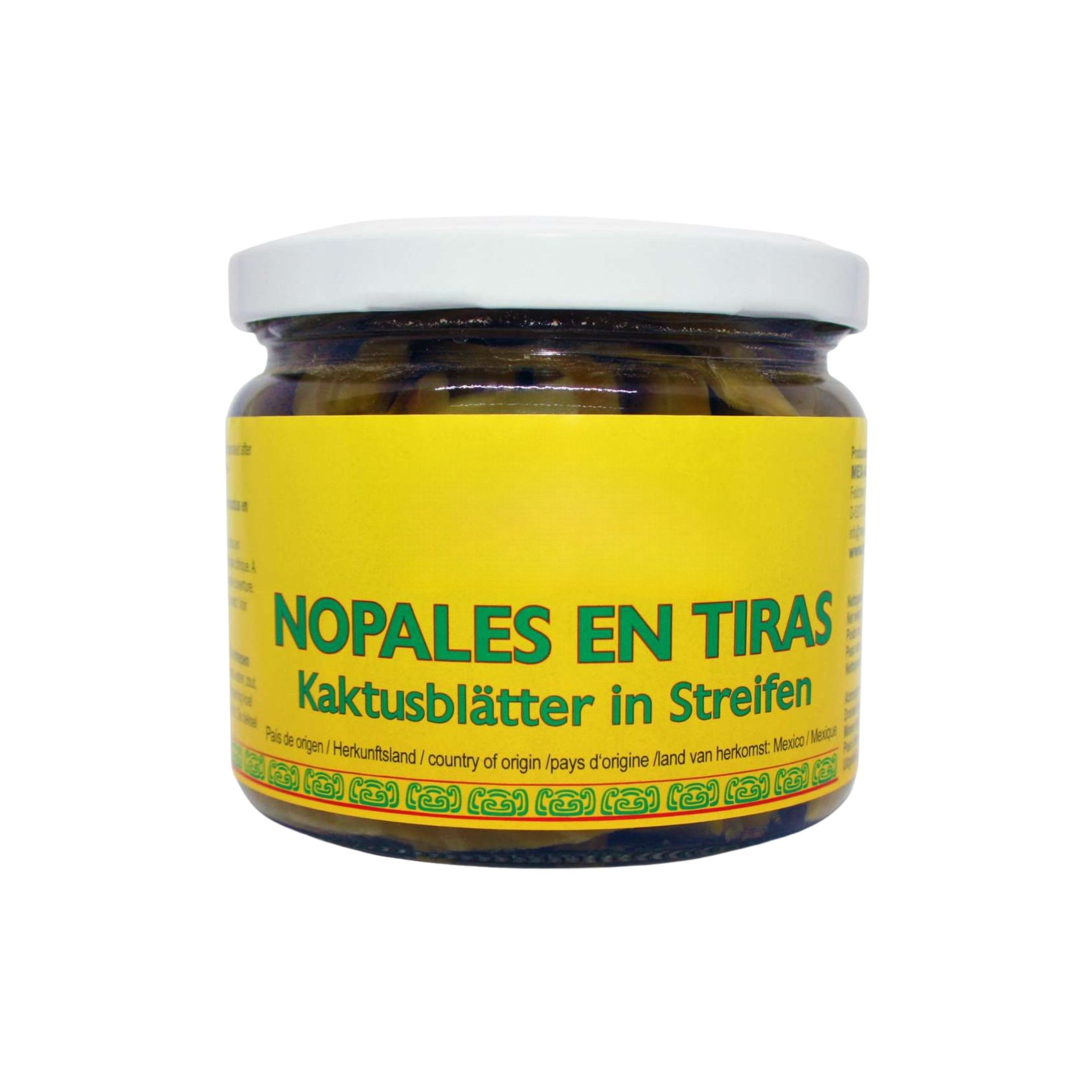 KAKTUSBLÄTTER NOPALES STREIFEN IN SALZLAKE 300g – méxico mágico