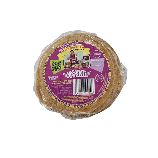 Gelbe Maistortillas MEXOLOTL Taquera 12 cm 500 g (ca. 30 St)