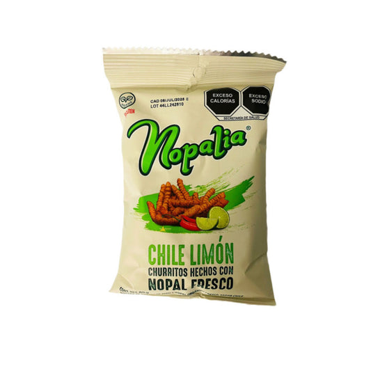 Nopalia Churritos Chile Limon 80g