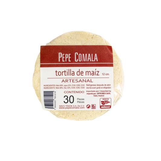 WEIßE MAISTORTILLAS TAQUERA VON PEPE COMALA 12cm 30 St (ca. 500 g)