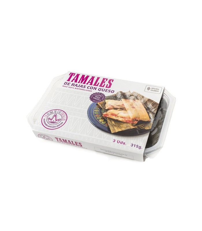 Tamal mit Chili Poblano und Käse (Rajas con queso) 300 g (3 St.)